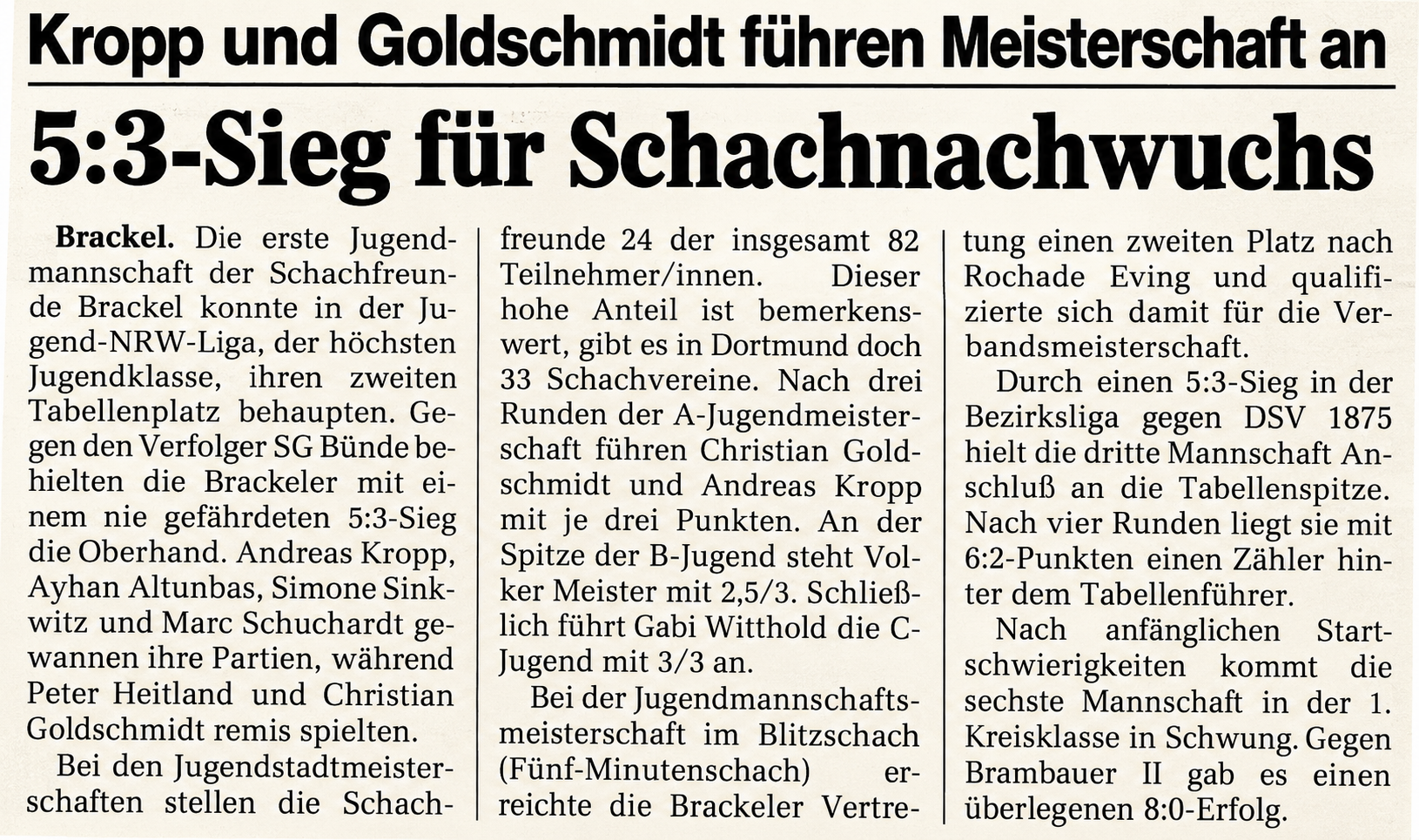 1985-Bericht
