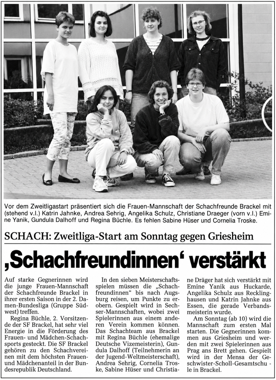 1992-Damenmannschaft