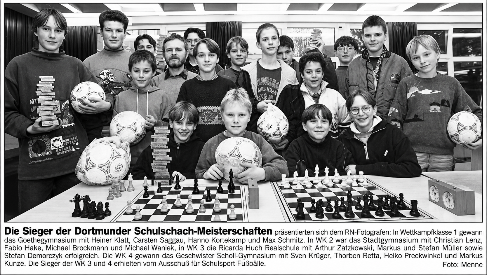 1995-Schulschachstadtmeisterschaft